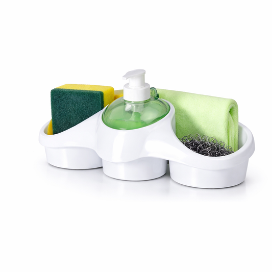Imperial Soap Dispenser with Sponge Holder – 2-in-1 Kitchen Sink Soap Pump & Caddy