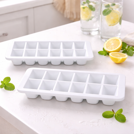 Frosty Ice Tray Small (2 Pcs Pack) – Compact Multi-Grid Ice Cube Maker for Freezer Use