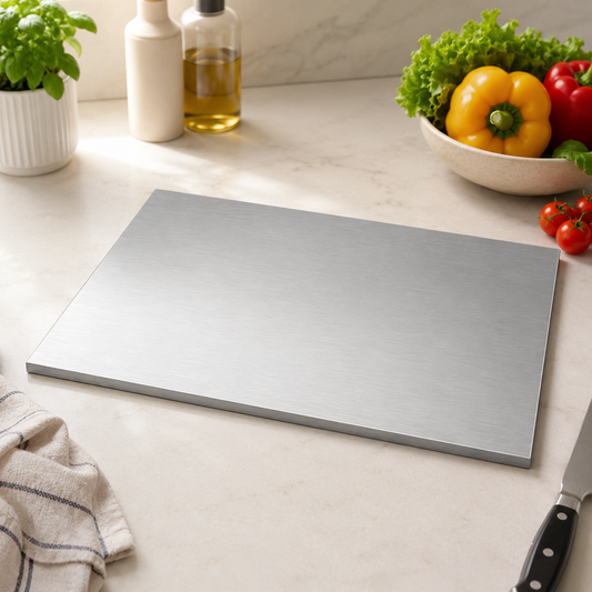 Premium Stainless Steel Cutting Board – Heavy Duty Kitchen Chopping Board (30 x 40 cm / 40 x 50 cm)