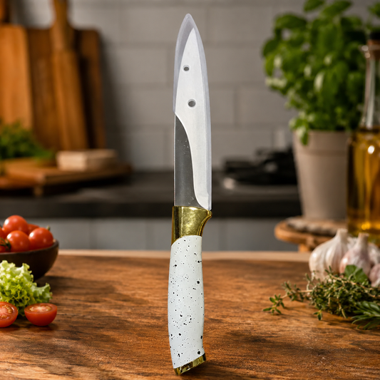 Loose Kitchen Knife Set with Golden Finish Handle