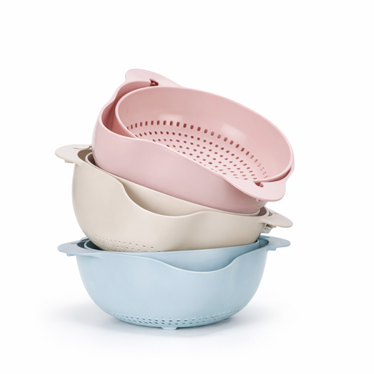 1Pc Assorted Imperial Multi-Purpose Drain Basket – Plastic Colander for Fruits, Vegetables & Kitchen Washing